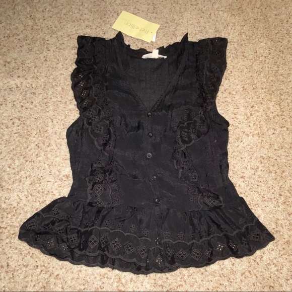 Rebellion Tops - NEW Rebellion again black button up women’s top size small